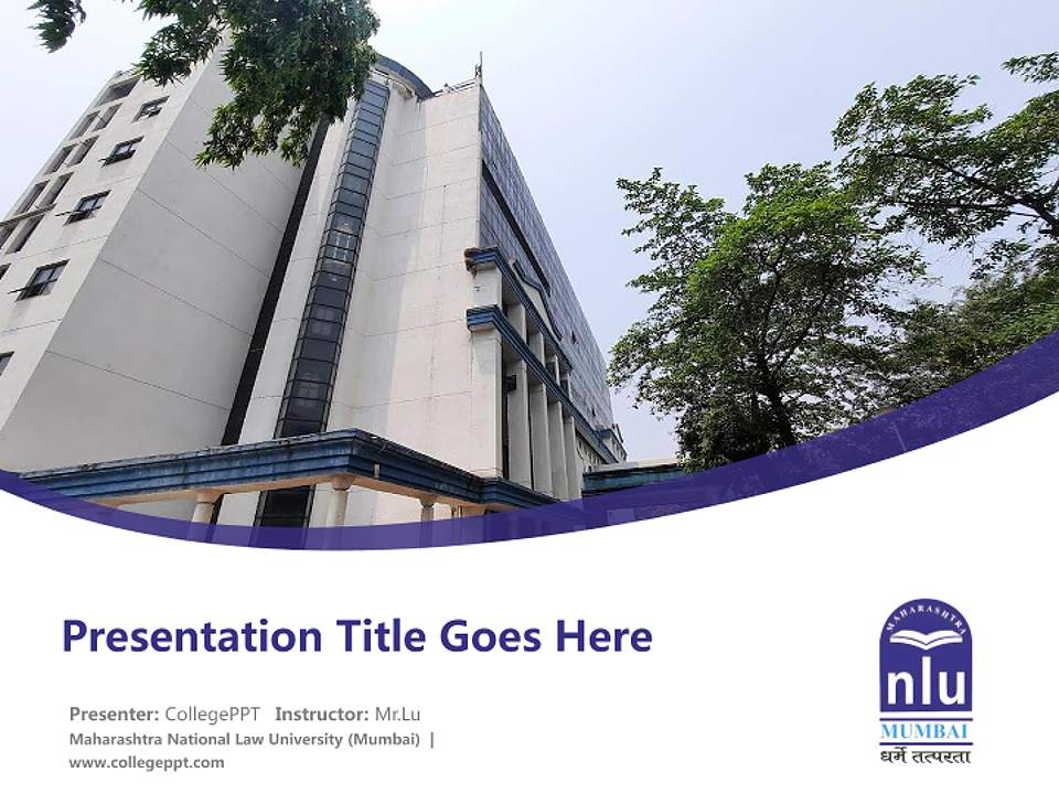 Maharashtra National Law University (Mumbai) Course/Courseware Creation PPT Template4:3 ratio PPT effect preview image5