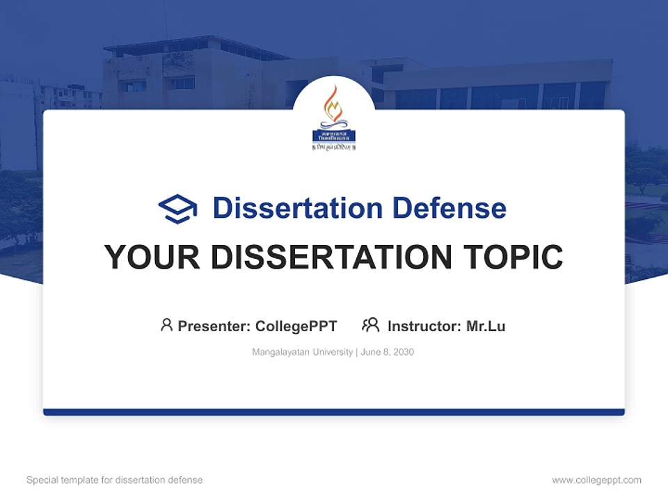 Mangalayatan University Graduation Thesis Defense PPT Template4:3 ratio PPT effect preview image7