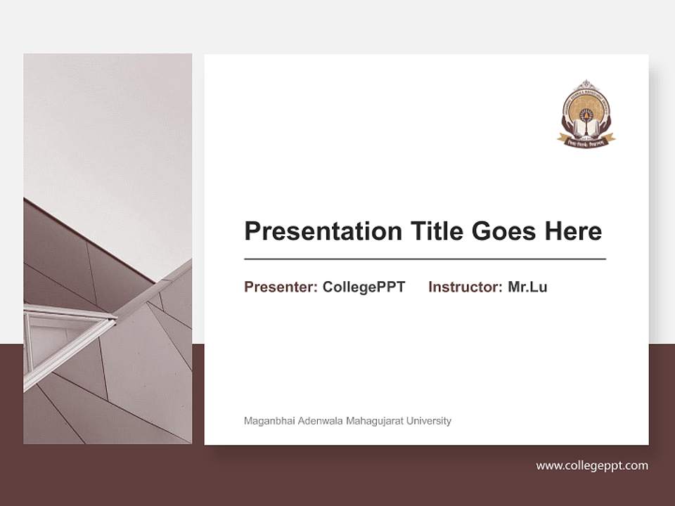 Maganbhai Adenwala Mahagujarat University General PPT Template4:3 ratio PPT effect preview image6
