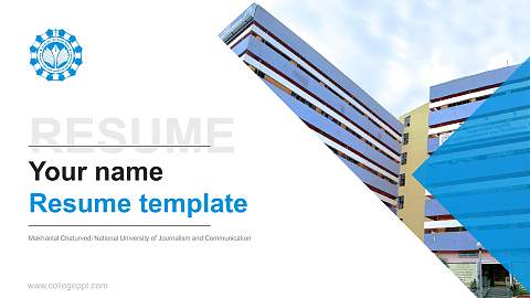 Makhanlal Chaturvedi National University of Journalism and Communication Resume PPT Template