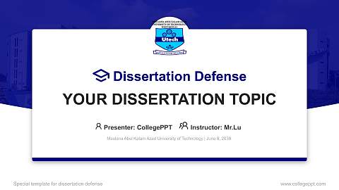 Maulana Abul Kalam Azad University of Technology Graduation Thesis Defense PPT Template