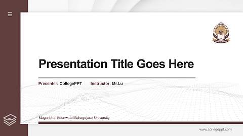 Maganbhai Adenwala Mahagujarat University Thesis Proposal/Graduation Defense PPT Template