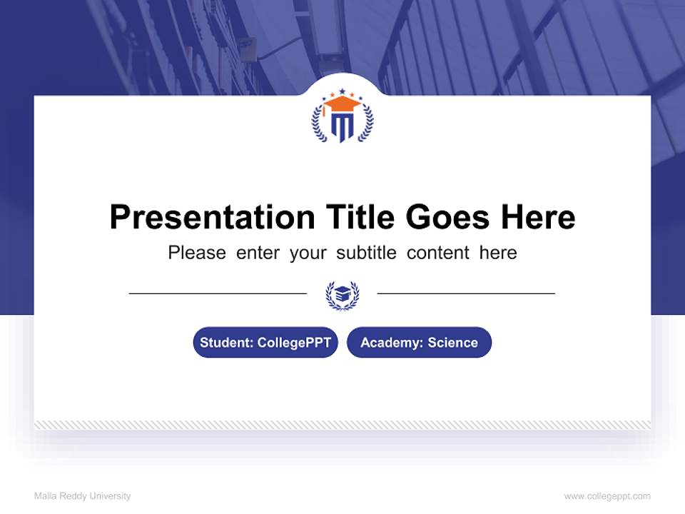 Malla Reddy University National Scholarship Defense PPT Template4:3 ratio PPT effect preview image4