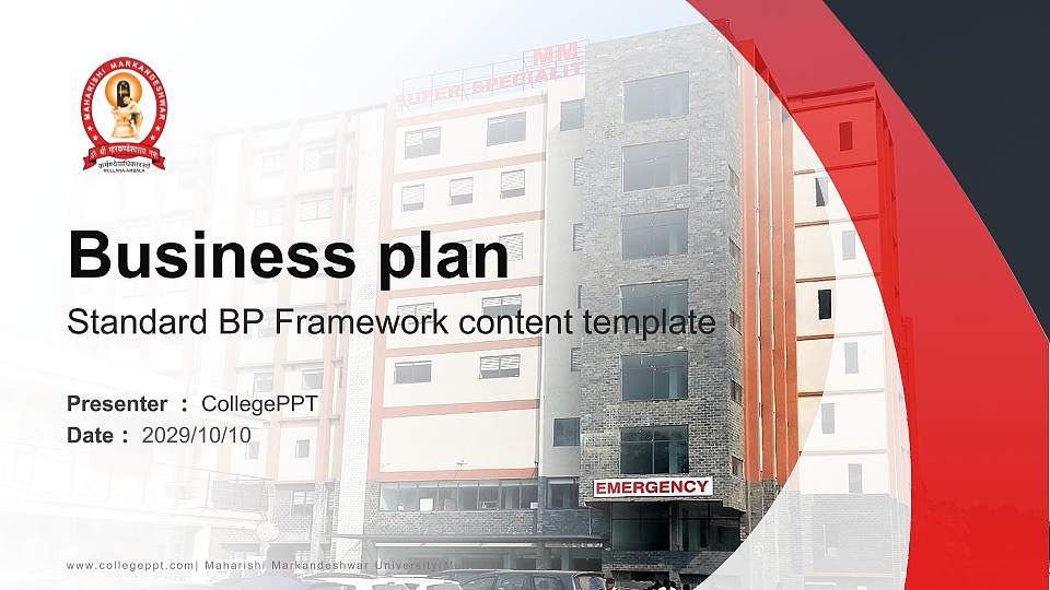 Maharishi Markandeshwar University(Mullana) Competition/Entrepreneurship Contest PPT Template16:9 ratio PPT effect preview image