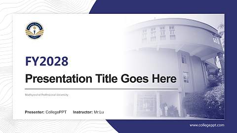 Madhyanchal Professional University Academic Presentation/Research Findings Report PPT Template