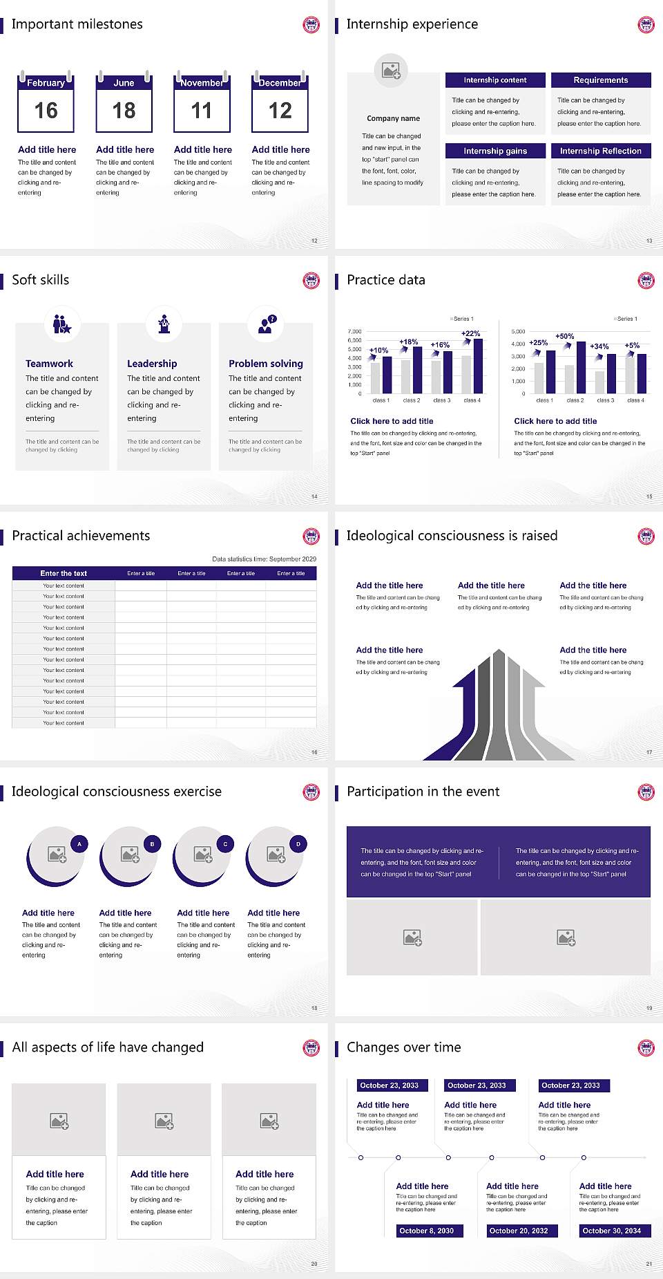 M.B.M. University National Scholarship Defense PPT Template4:3 ratio PPT effect preview image3