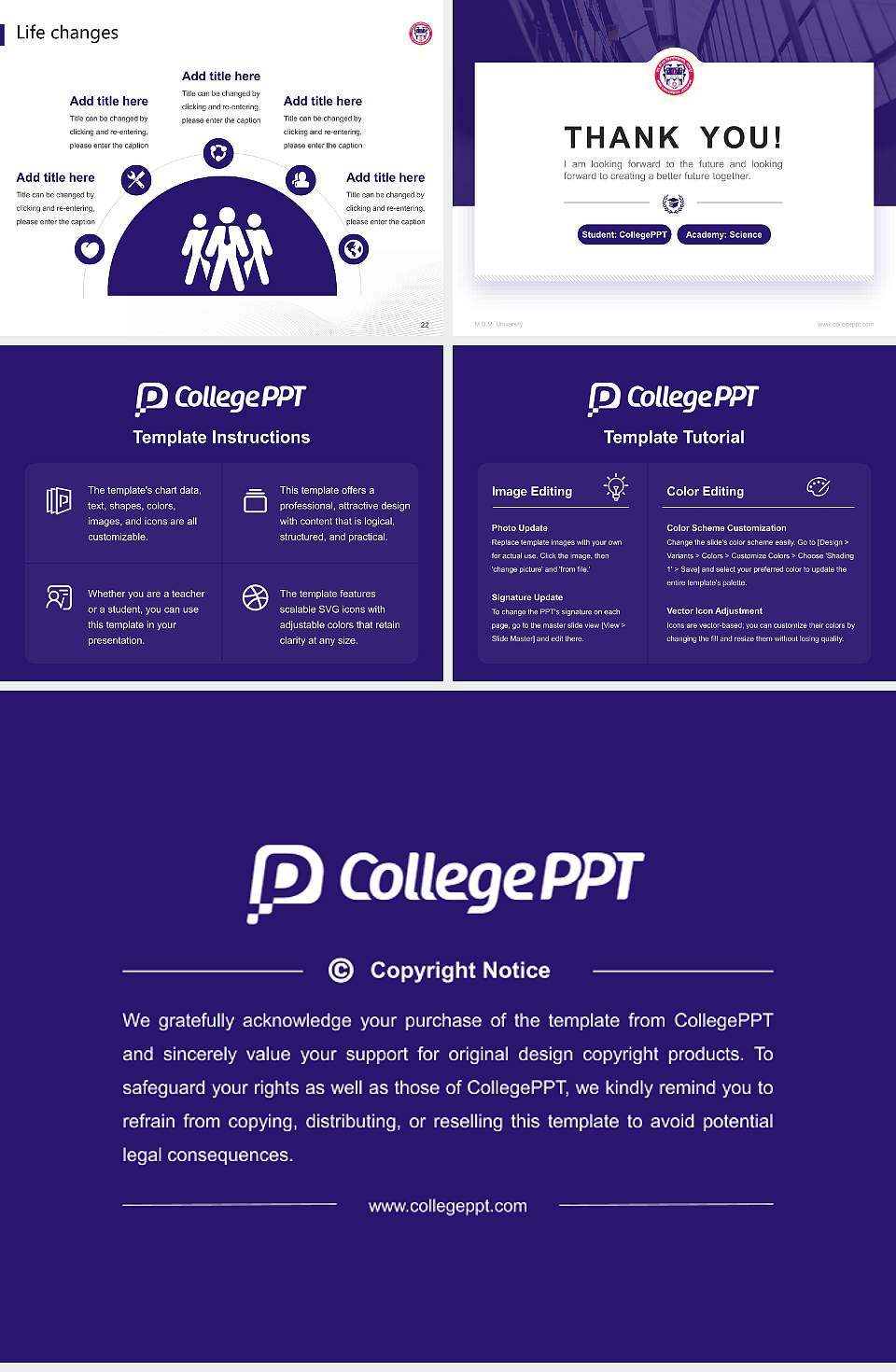 M.B.M. University National Scholarship Defense PPT Template4:3 ratio PPT effect preview image4