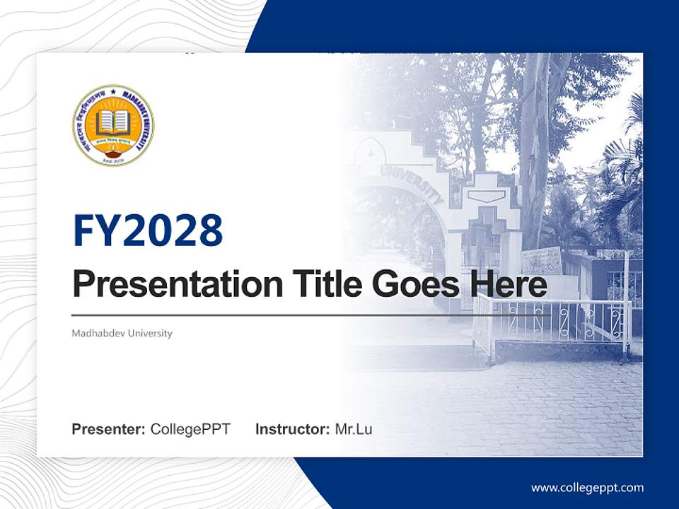 Madhabdev University Academic Presentation/Research Findings Report PPT Template4:3 ratio PPT effect preview image5