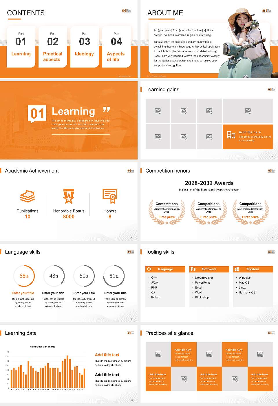 Lovely Professional University National Scholarship Defense PPT Template16:9 ratio PPT effect preview image2