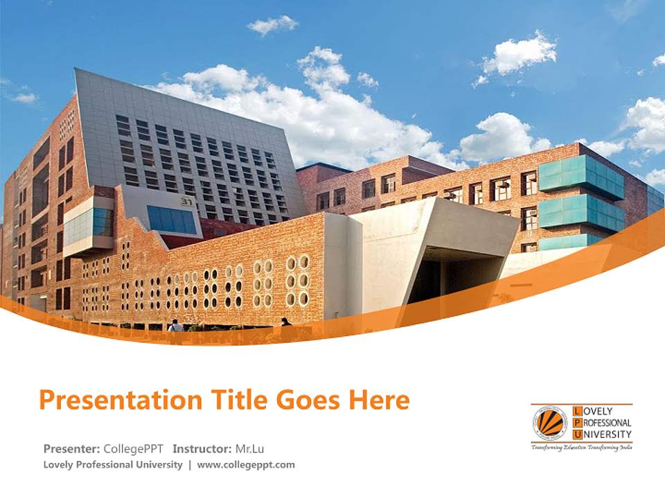 Lovely Professional University Course/Courseware Creation PPT Template4:3 ratio PPT effect preview image5