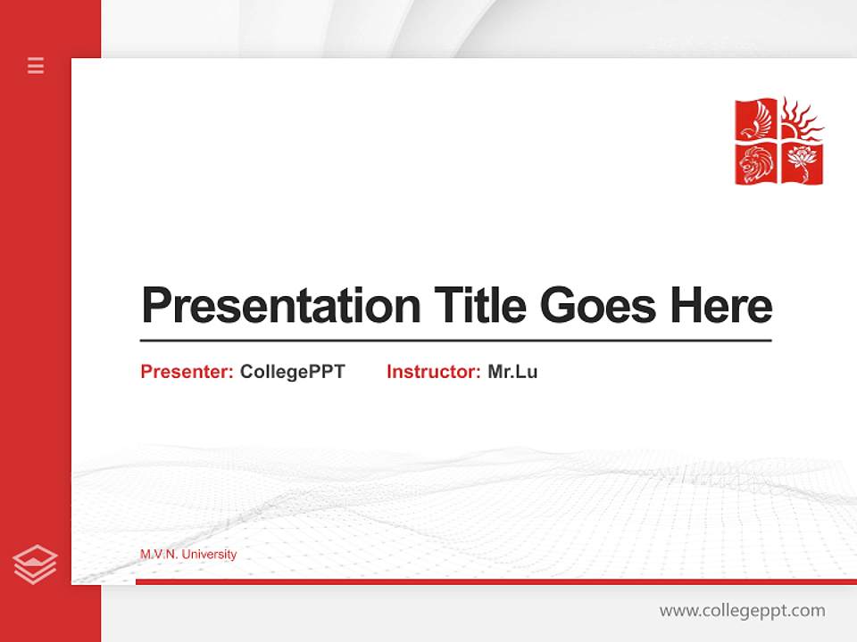 M.V.N. University Thesis Proposal/Graduation Defense PPT Template4:3 ratio PPT effect preview image5