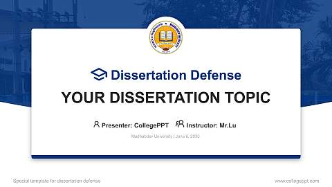 Madhabdev University Graduation Thesis Defense PPT Template