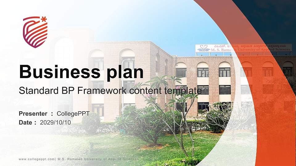 M.S. Ramaiah University of Applied Sciences Competition/Entrepreneurship Contest PPT Template16:9 ratio PPT effect preview image