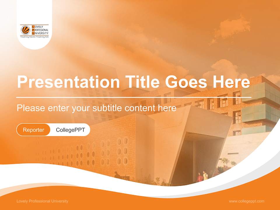 Lovely Professional University Lecture Sharing and Networking Event PPT Template4:3 ratio PPT effect preview image4