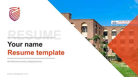 M.S. Ramaiah University of Applied Sciences Resume PPT Template