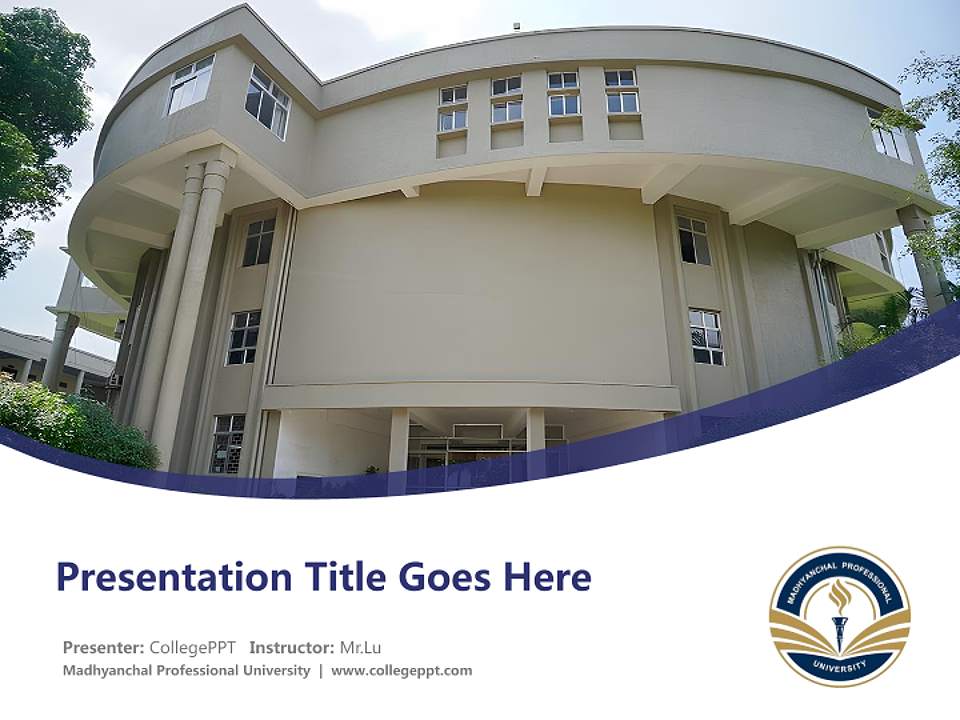 Madhyanchal Professional University Course/Courseware Creation PPT Template4:3 ratio PPT effect preview image5