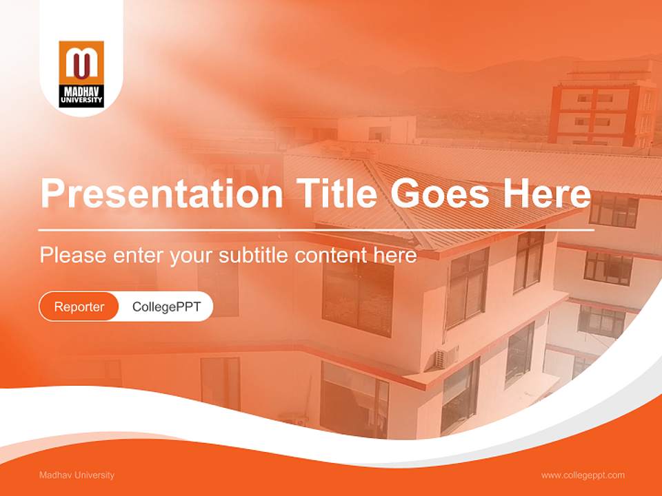 Madhav University Lecture Sharing and Networking Event PPT Template4:3 ratio PPT effect preview image4