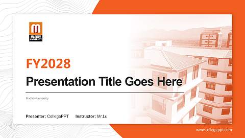 Madhav University Academic Presentation/Research Findings Report PPT Template