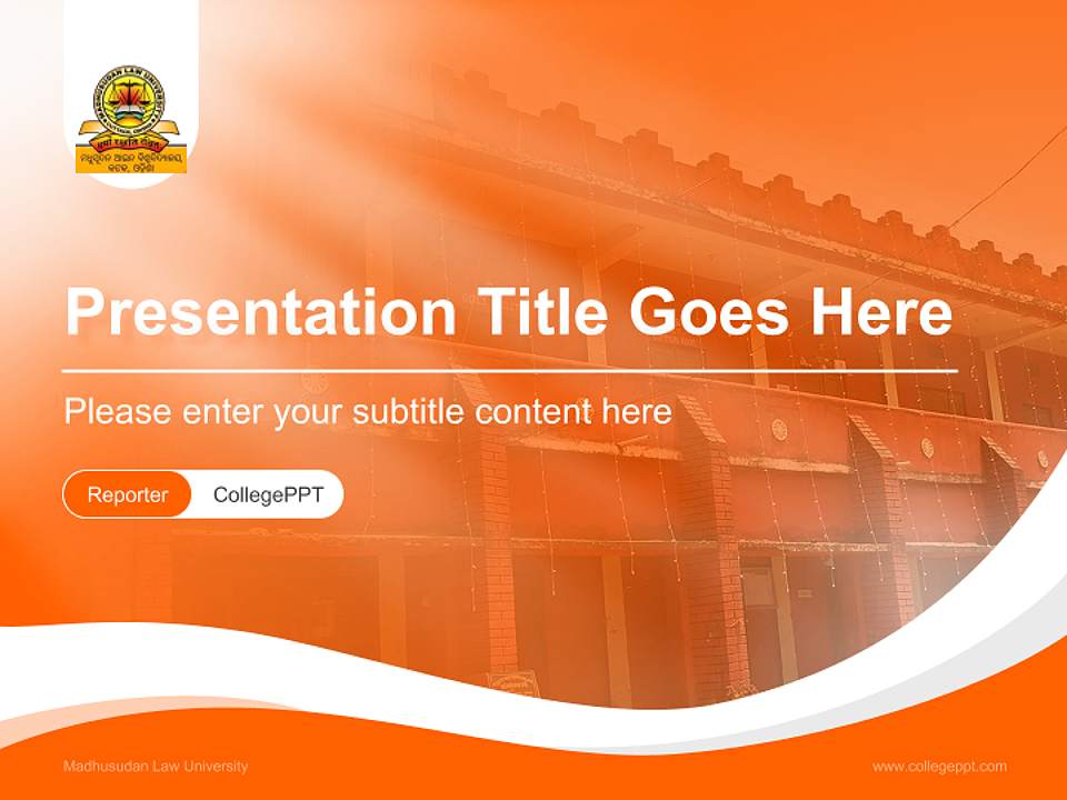 Madhusudan Law University Lecture Sharing and Networking Event PPT Template4:3 ratio PPT effect preview image4