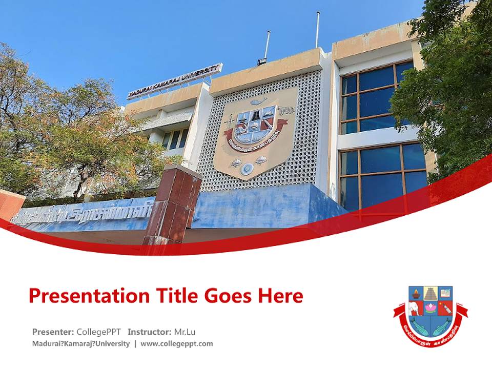 Madurai?Kamaraj?University Course/Courseware Creation PPT Template4:3 ratio PPT effect preview image5
