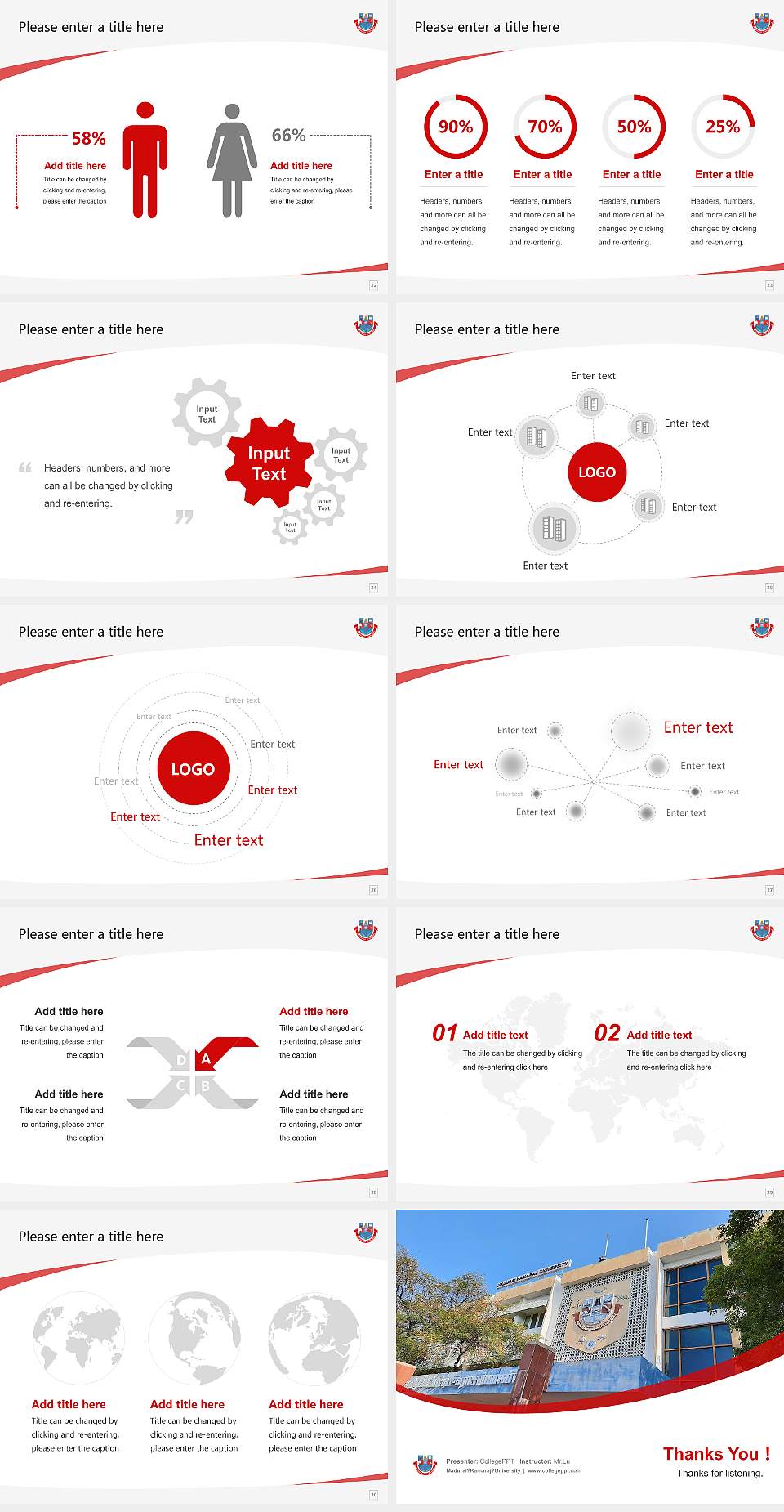 Madurai?Kamaraj?University Course/Courseware Creation PPT Template4:3 ratio PPT effect preview image4