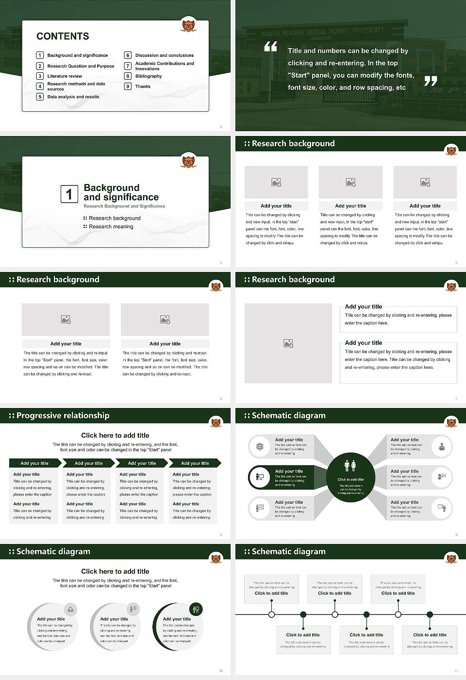 Madhya Pradesh Medical Science University Graduation Thesis Defense PPT Template16:9 ratio PPT effect preview image2