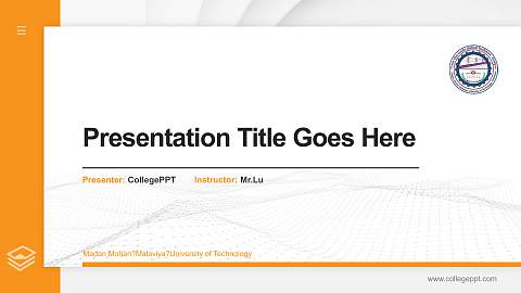 Madan Mohan?Malaviya?University of Technology Thesis Proposal/Graduation Defense PPT Template