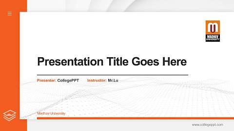 Madhav University Thesis Proposal/Graduation Defense PPT Template