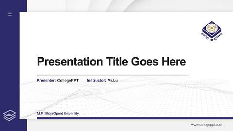 M.P. Bhoj (Open) University Thesis Proposal/Graduation Defense PPT Template