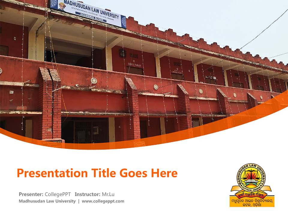 Madhusudan Law University Course/Courseware Creation PPT Template4:3 ratio PPT effect preview image5