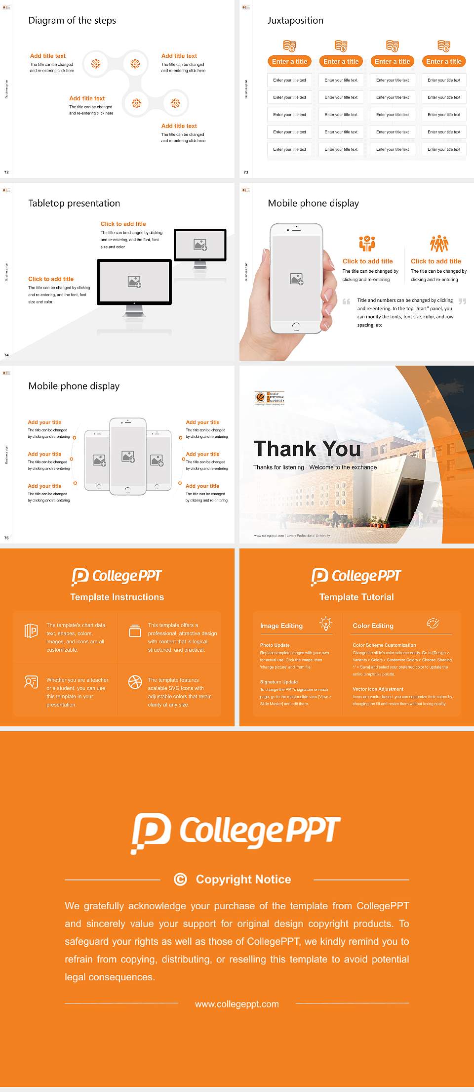 Lovely Professional University Competition/Entrepreneurship Contest PPT Template4:3 ratio PPT effect preview image9