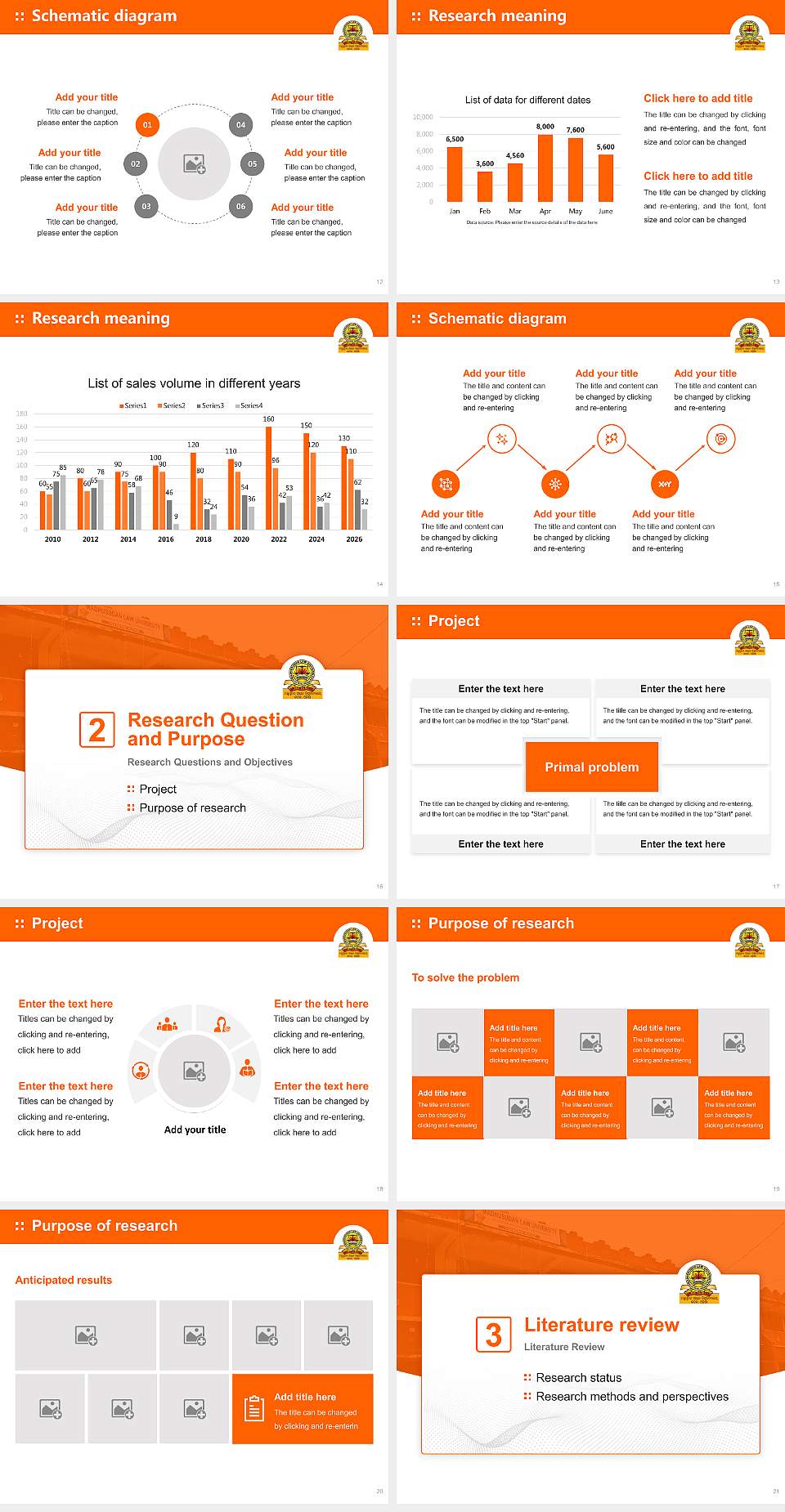 Madhusudan Law University Graduation Thesis Defense PPT Template4:3 ratio PPT effect preview image3