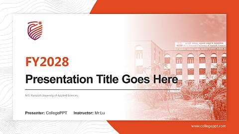 M.S. Ramaiah University of Applied Sciences Academic Presentation/Research Findings Report PPT Template