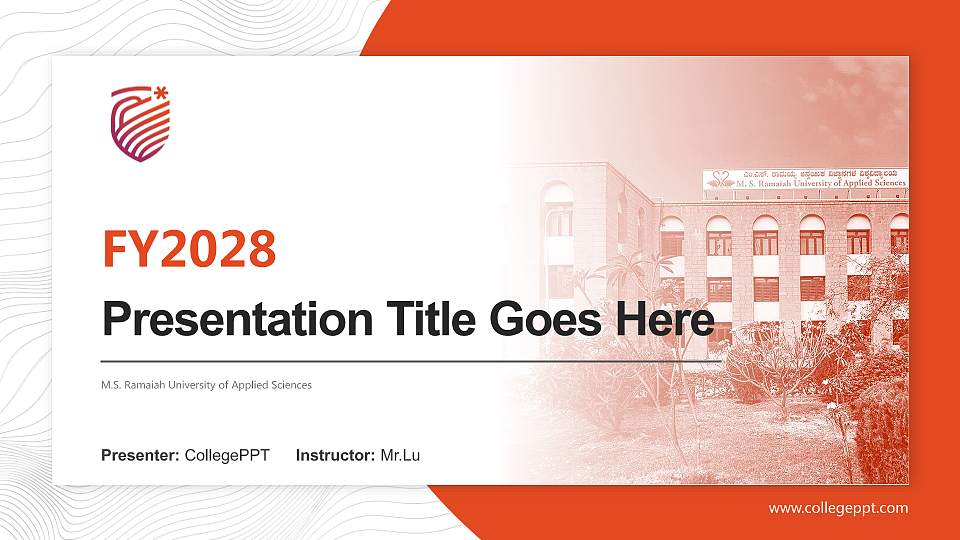 M.S. Ramaiah University of Applied Sciences Academic Presentation/Research Findings Report PPT Template16:9 ratio PPT effect preview image