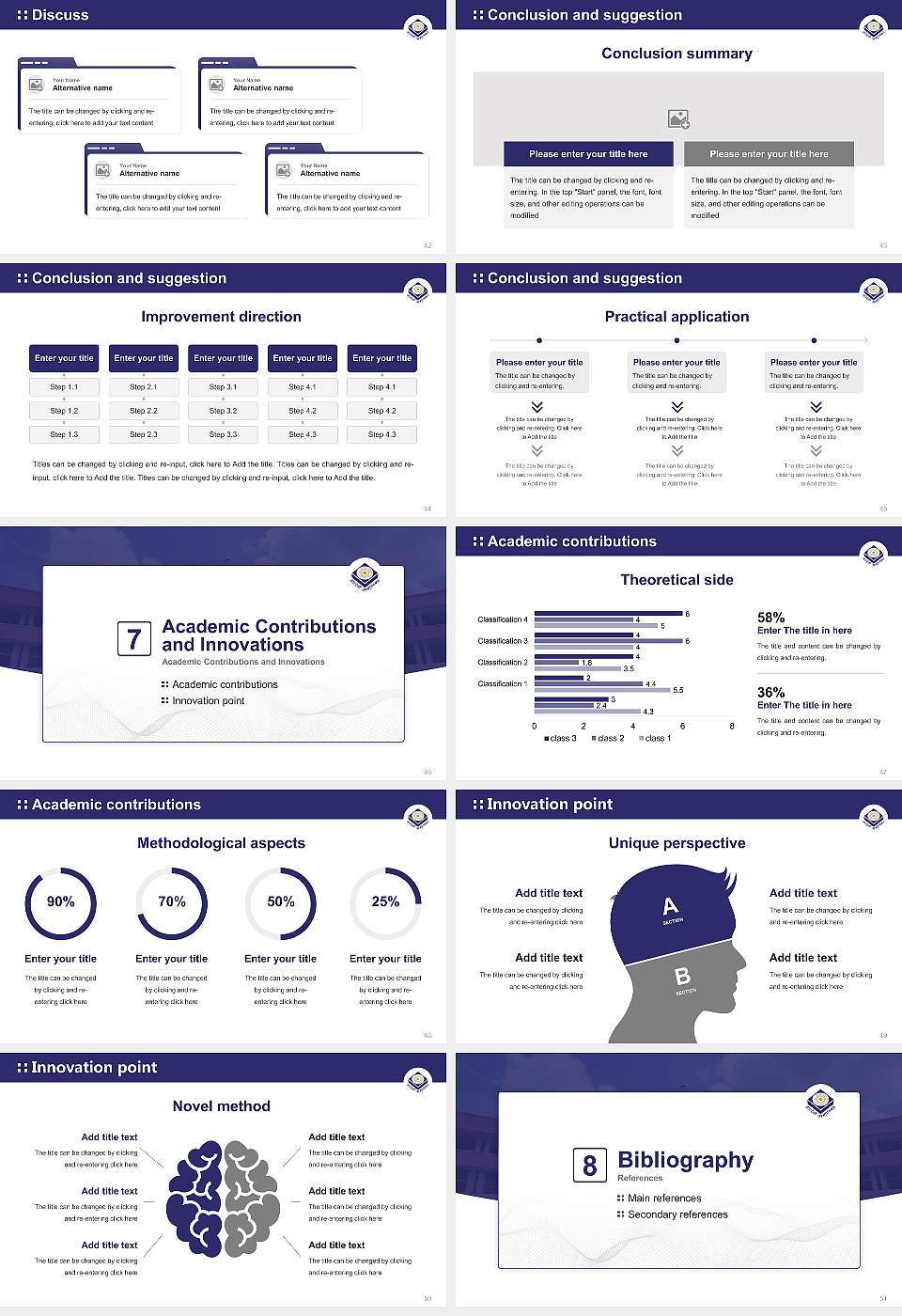 M.P. Bhoj (Open) University Graduation Thesis Defense PPT Template16:9 ratio PPT effect preview image6
