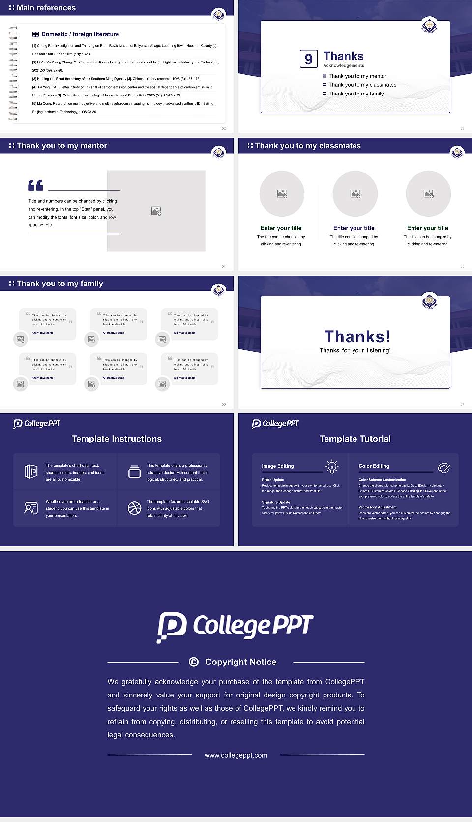 M.P. Bhoj (Open) University Graduation Thesis Defense PPT Template16:9 ratio PPT effect preview image7