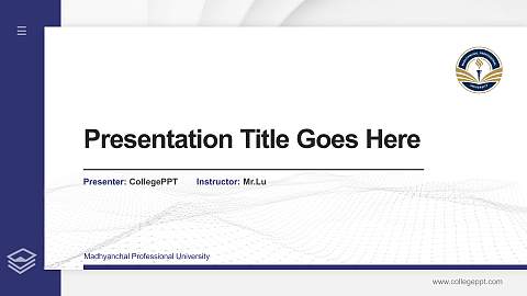Madhyanchal Professional University Thesis Proposal/Graduation Defense PPT Template