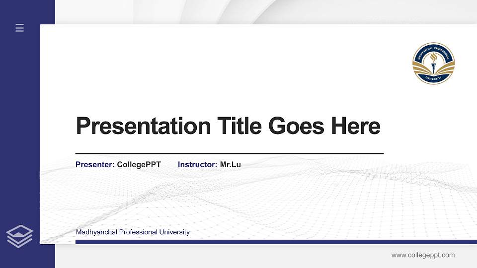 Madhyanchal Professional University Thesis Proposal/Graduation Defense PPT Template16:9 ratio PPT effect preview image