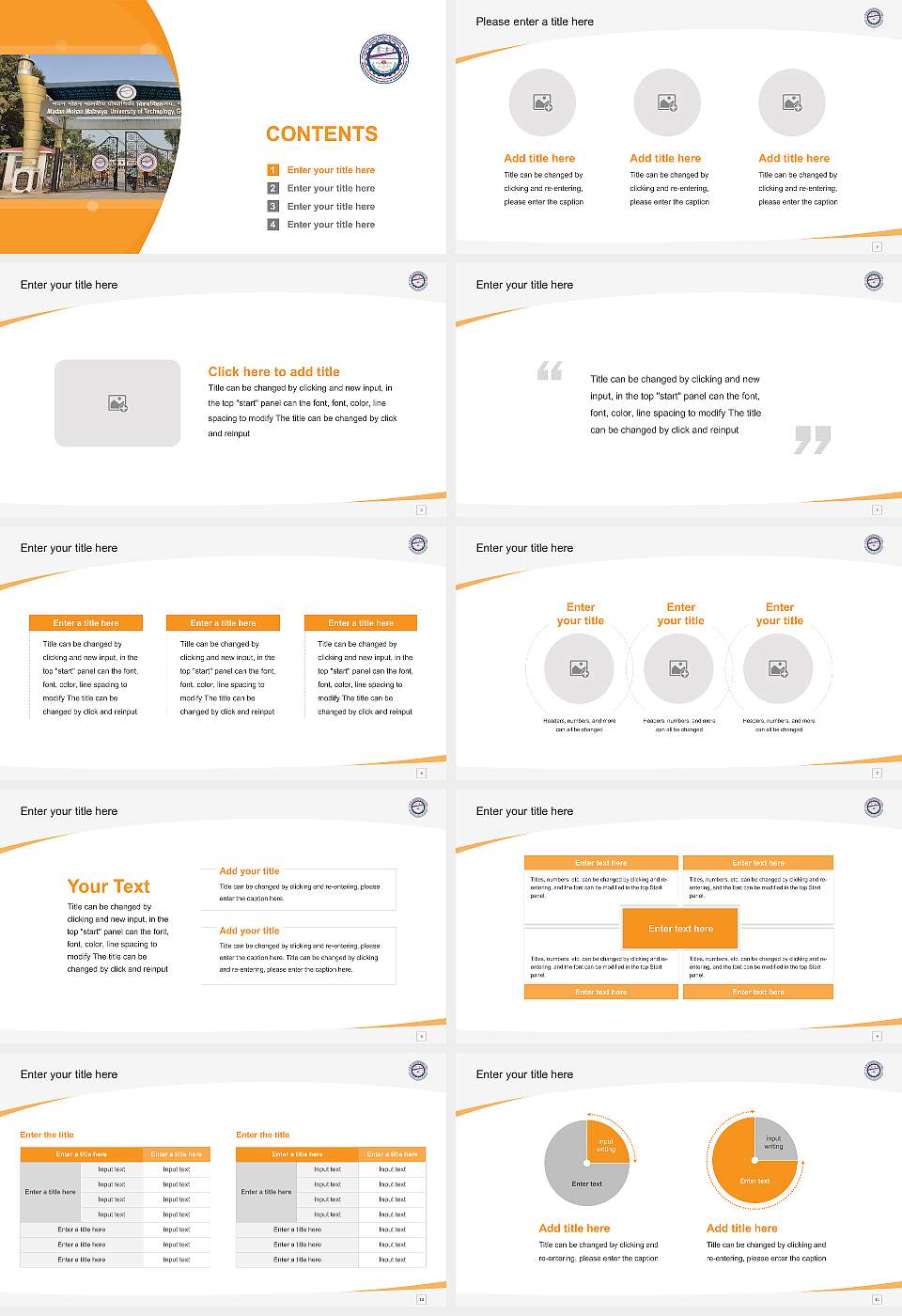Madan Mohan?Malaviya?University of Technology Course/Courseware Creation PPT Template16:9 ratio PPT effect preview image2