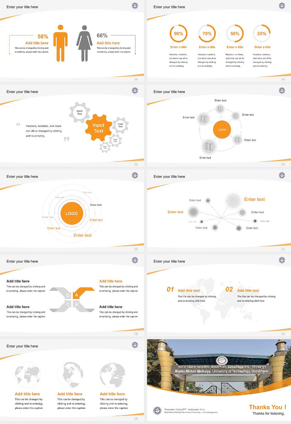 Madan Mohan?Malaviya?University of Technology Course/Courseware Creation PPT Template16:9 ratio PPT effect preview image4