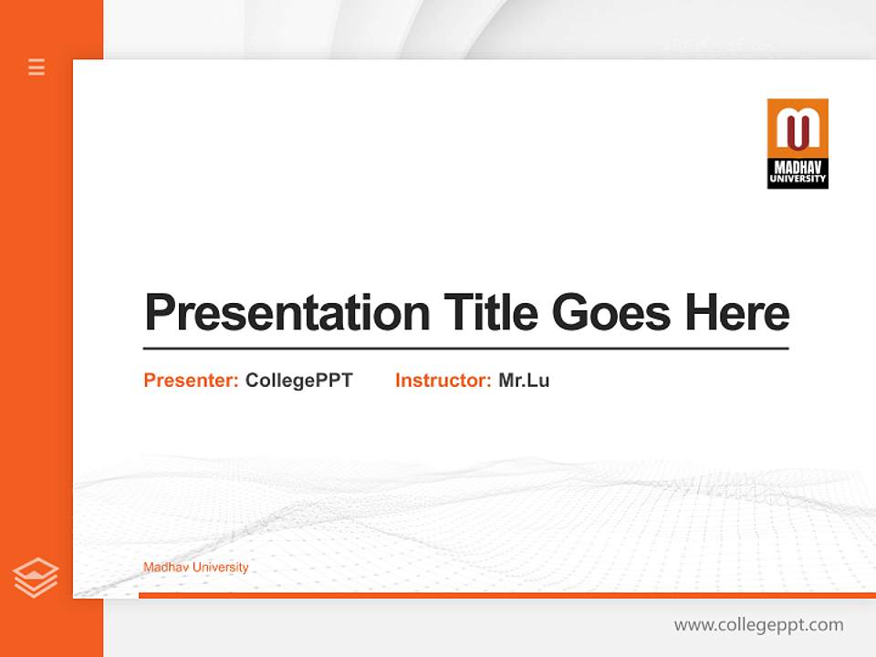Madhav University Thesis Proposal/Graduation Defense PPT Template4:3 ratio PPT effect preview image5