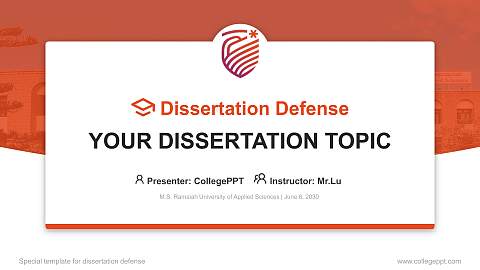 M.S. Ramaiah University of Applied Sciences Graduation Thesis Defense PPT Template