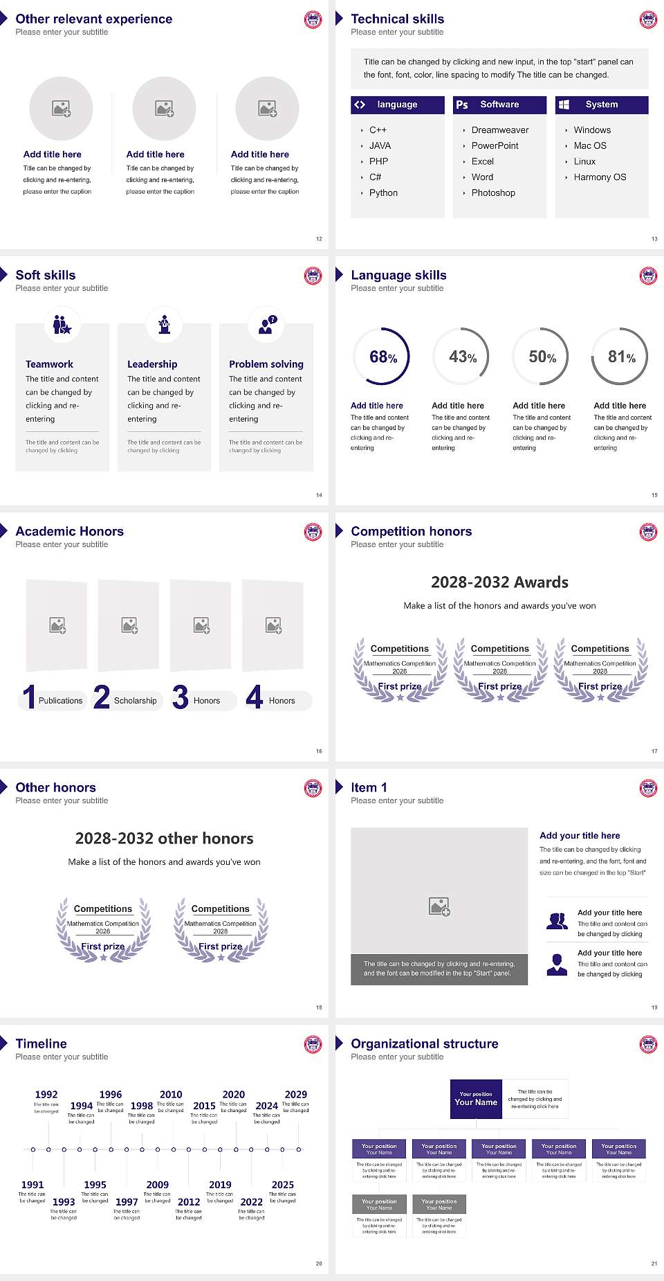 M.B.M. University Resume PPT Template4:3 ratio PPT effect preview image3