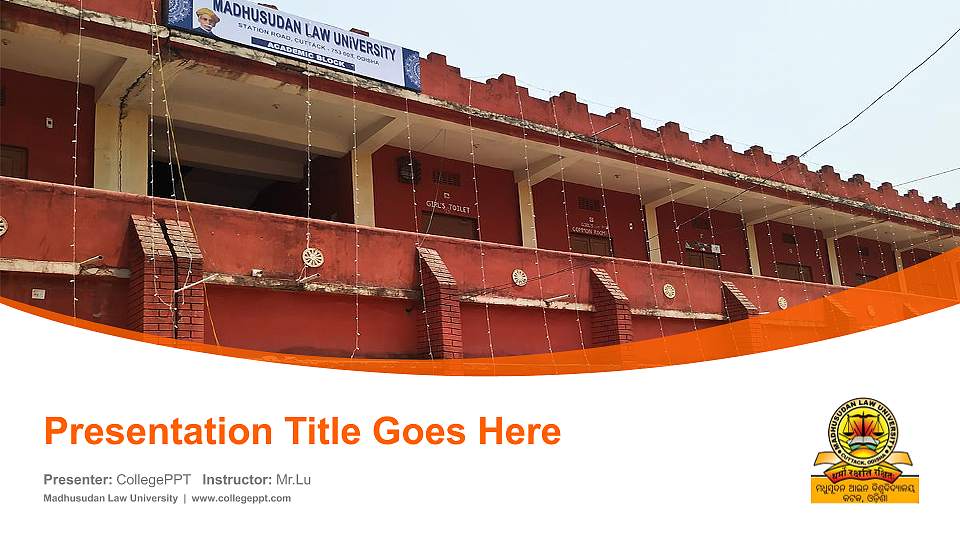 Madhusudan Law University Course/Courseware Creation PPT Template16:9 ratio PPT effect preview image