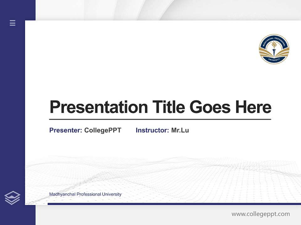 Madhyanchal Professional University Thesis Proposal/Graduation Defense PPT Template4:3 ratio PPT effect preview image5