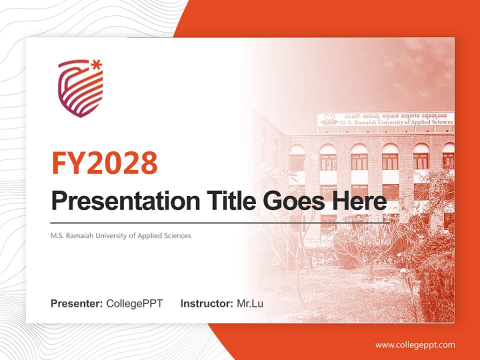 M.S. Ramaiah University of Applied Sciences Academic Presentation/Research Findings Report PPT Template4:3 ratio PPT effect preview image5