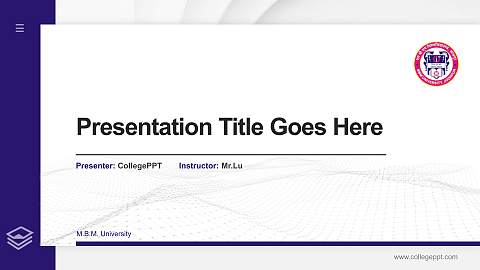 M.B.M. University Thesis Proposal/Graduation Defense PPT Template
