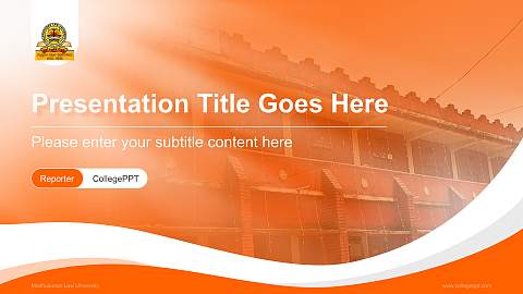 Madhusudan Law University Lecture Sharing and Networking Event PPT Template