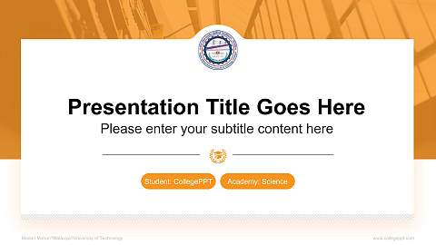 Madan Mohan?Malaviya?University of Technology National Scholarship Defense PPT Template