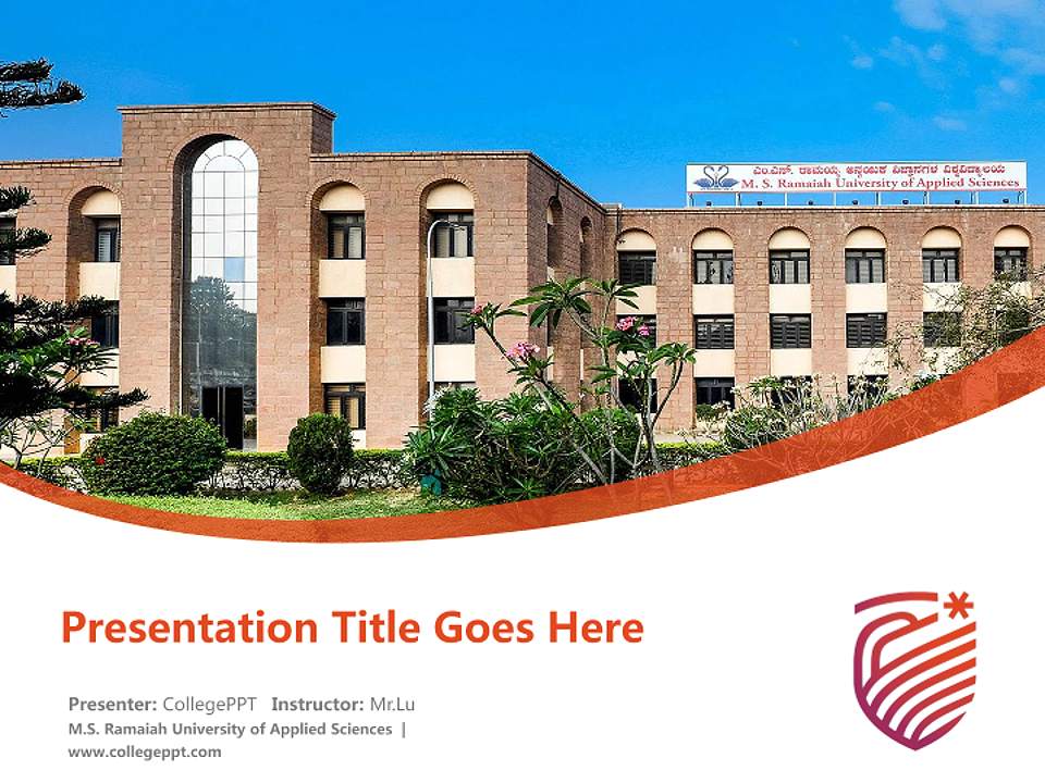 M.S. Ramaiah University of Applied Sciences Course/Courseware Creation PPT Template4:3 ratio PPT effect preview image5